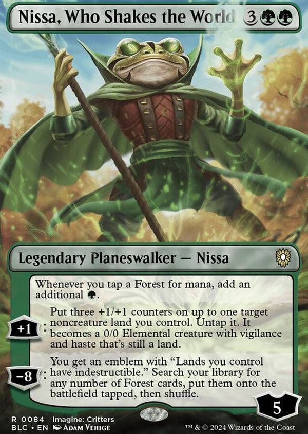 Nissa, Who Shakes the World [#0084 Borderless] (BLC-R-FOIL)