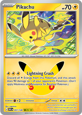 Pikachu - 051/128 (30C) Pikachu Rare