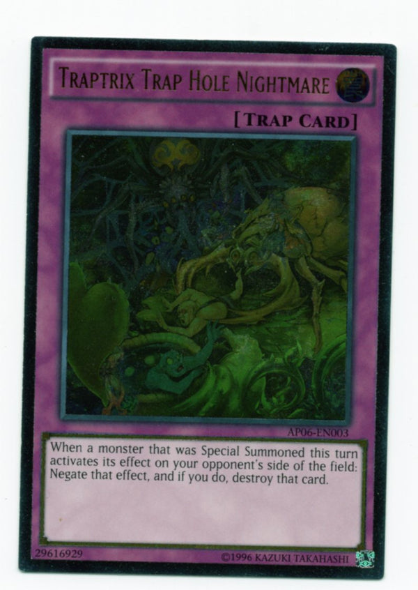 Traptrix Trap Hole Nightmare (AP06-EN003) Ultimate Rare Light Play 1st Edition
