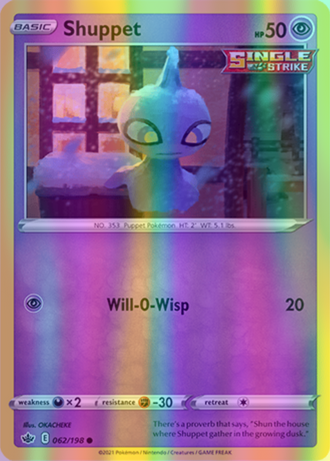 Shuppet - 062/198 (SWSH06) Common - Near Mint Reverse Holofoil