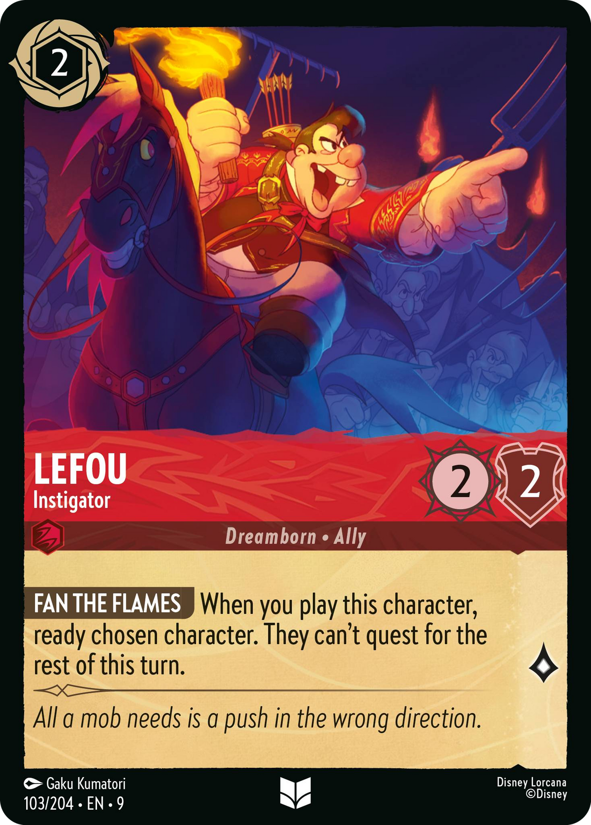 LeFou - Instigator (103/204 - Fabled)  Uncommon