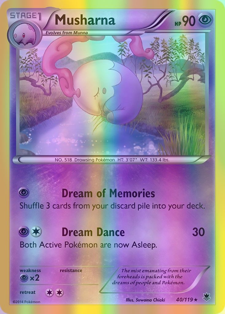 Musharna - 040/119 (PHF) Rare - Near Mint Reverse Holofoil