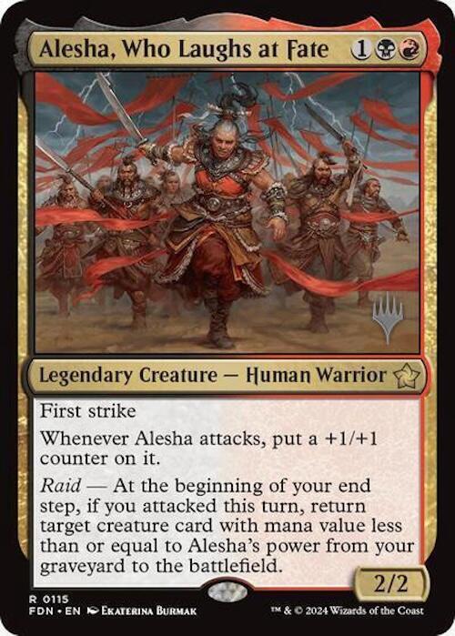 Alesha, Who Laughs at Fate [#0115] (FDN-R-PP-FOIL)