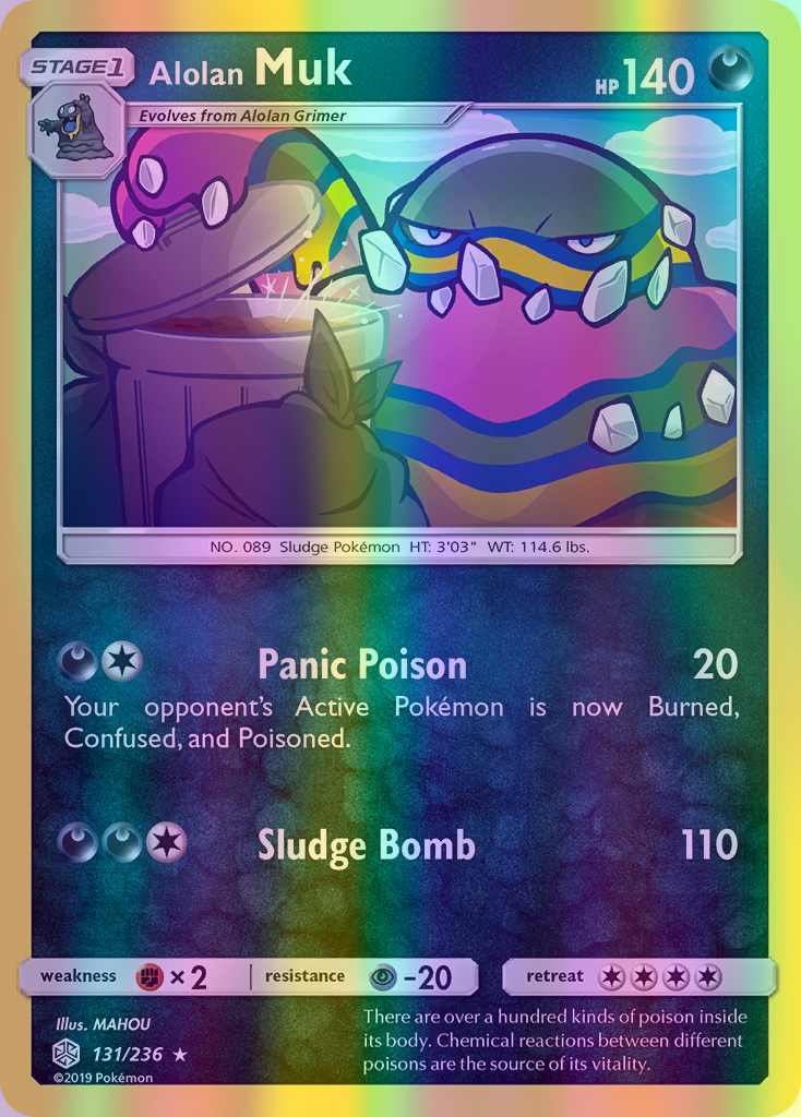 Alolan Muk - 131/236 (CEC) Rare - Near Mint Reverse Holofoil