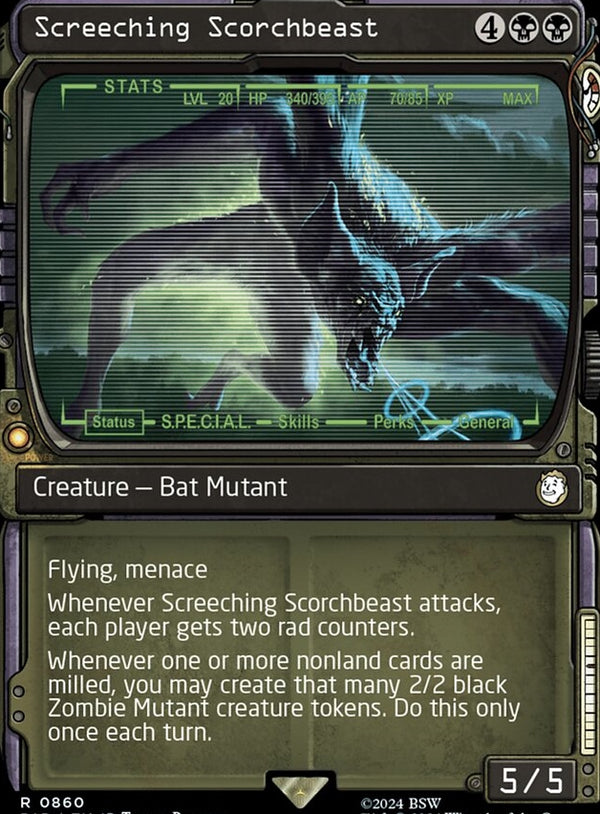 Screeching Scorchbeast [#0860 Showcase Surge Foil] (PIP-R)