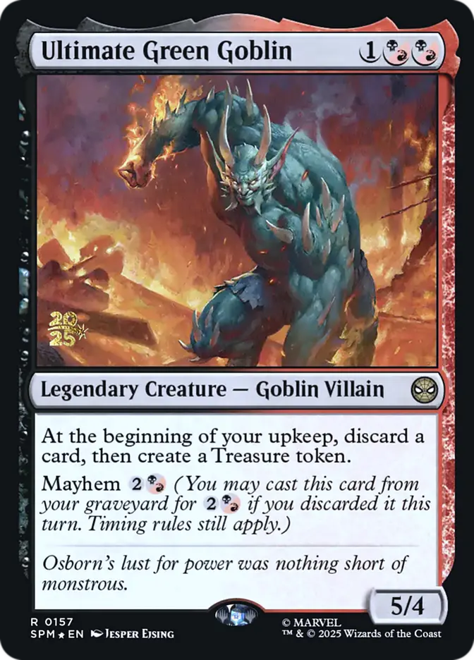 Ultimate Green Goblin [ #0157 ] (SPM-R) Prerelease Near Mint