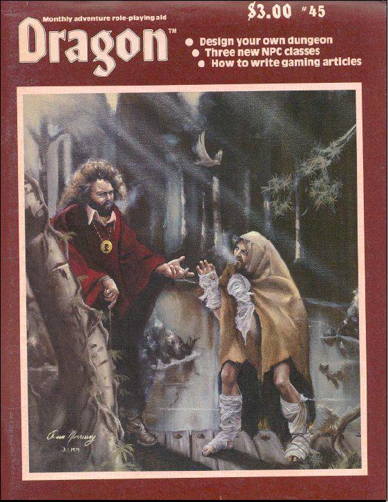 Dragon Magazine #45 (USED) "Dungeon Design Kit" insert. New NPC classes. Squad Leader scenario.