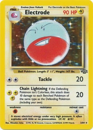 Electrode - 02/64 (JU) Holo Rare - Near Mint Unlimited Holofoil