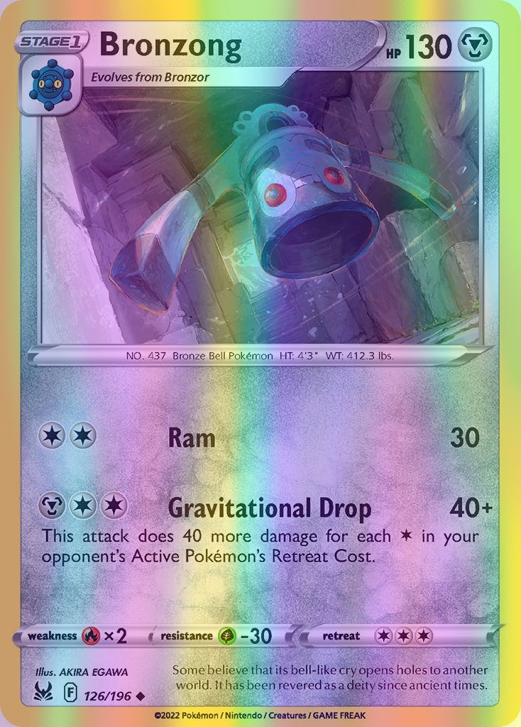 Bronzong - 126/196 (SWSH11) Uncommon - Near Mint Reverse Holofoil