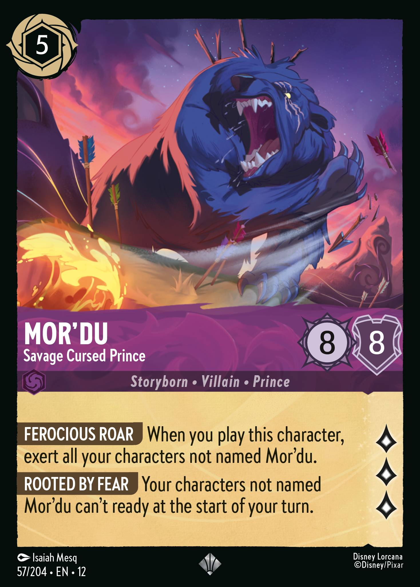 Mor'du - Savage Cursed Prince (Wilds Unknown - 057/204) Super Rare