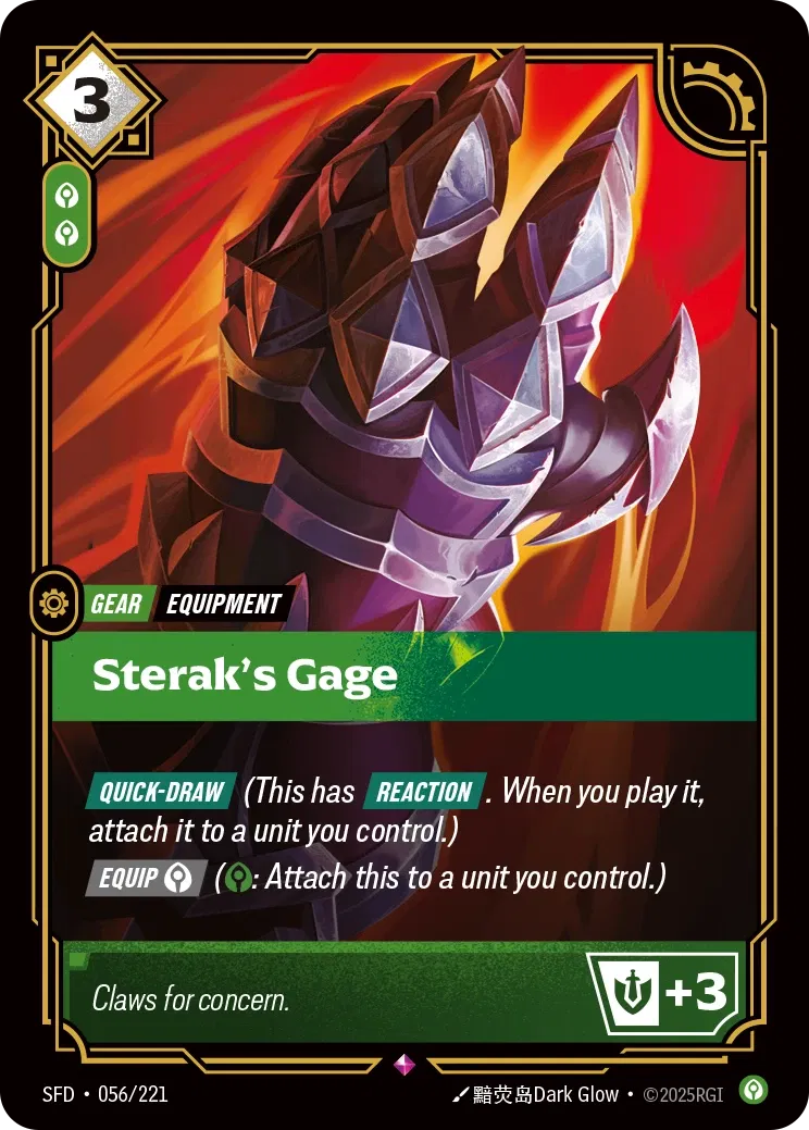 Sterak's Gage - 056/221 (SFD) Rare