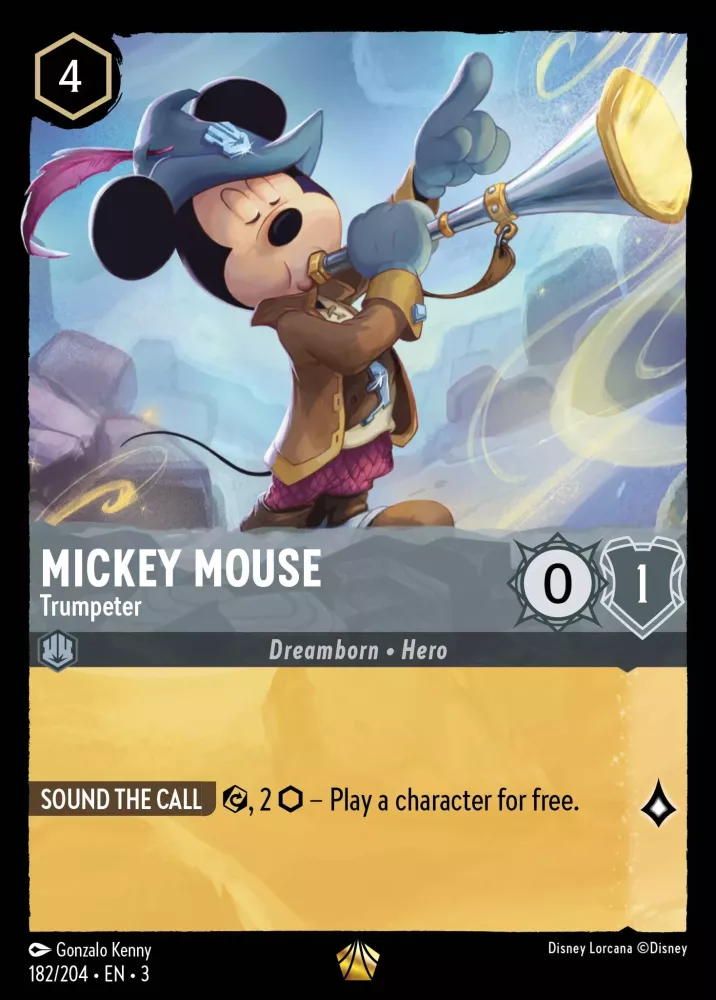 Mickey Mouse -Trumpeter (Into the Inklands 182/204) Legendary - Near Mint