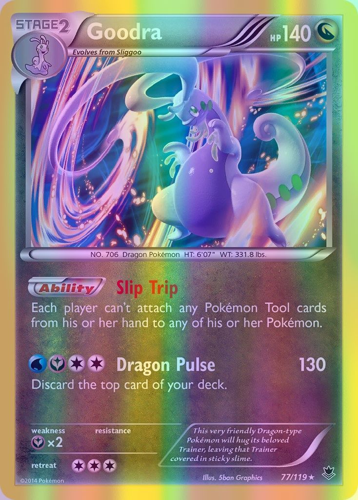 Goodra - 077/119 (PHF) Holo Rare - Near Mint Reverse Holofoil