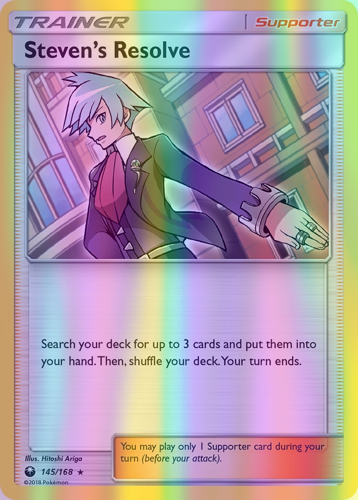 Steven's Resolve - 145/168 (CES) Holo Rare - Near Mint Reverse Holofoil