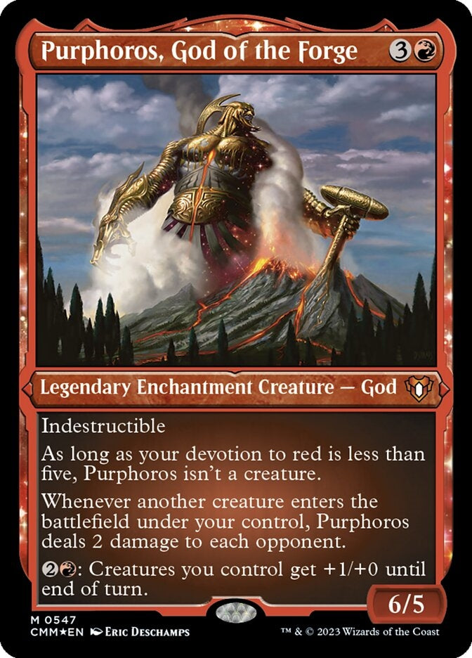 Purphoros, God of the Forge [#0547 Etched Foil] (CMM-M)