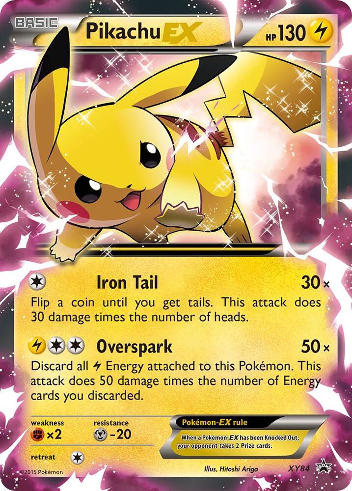 Pikachu EX - XY84 (XY:PR) Promo - Moderate Play Holofoil