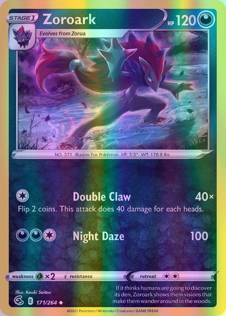 Zoroark - 171/264 (SWSH08) Uncommon - Near Mint Reverse Holofoil