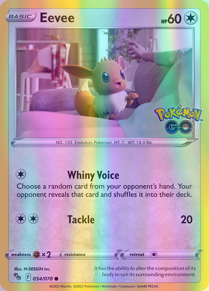 Eevee - 054/078 (PGO) Common - Near Mint Reverse Holofoil