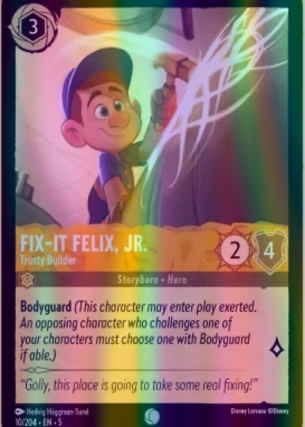 Fix-It Felix, Jr. - Trusty Builder (Shimmering Skies 010/204) Common - Near Mint Cold Foil