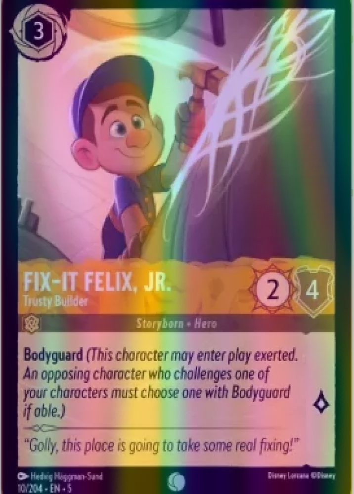 Fix-It Felix, Jr. - Trusty Builder (Shimmering Skies 010/204) Common - Near Mint Cold Foil