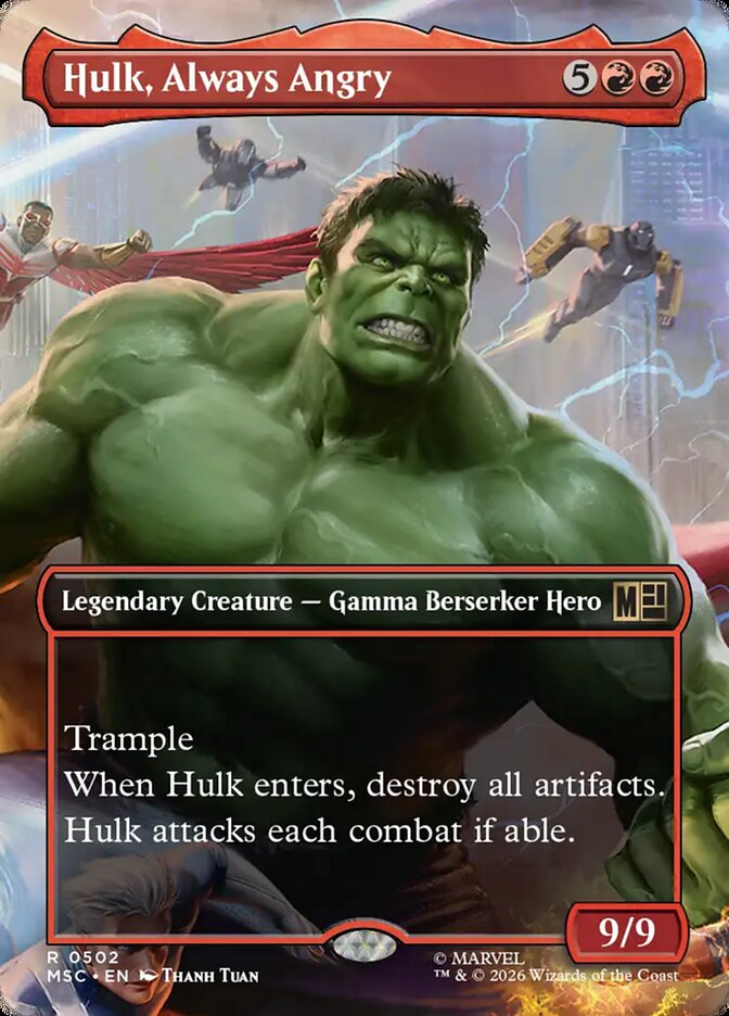 Hulk, Always Angry [ #0502 Borderless ] (MSC-R)