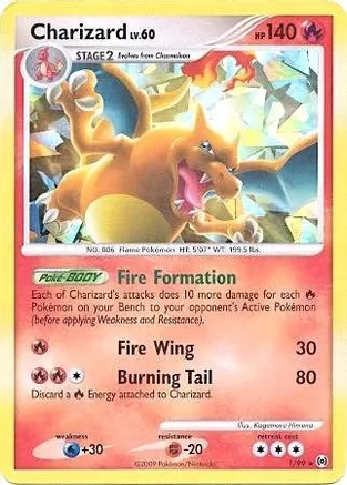 Charizard  (1/99) (Cracked Ice Holo) Moderate Play