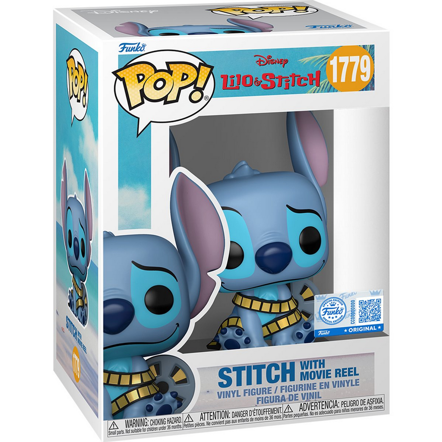 POP Figure: Disney Lilo & Stitch #1779 - Stitch with Movie Reel (EE)