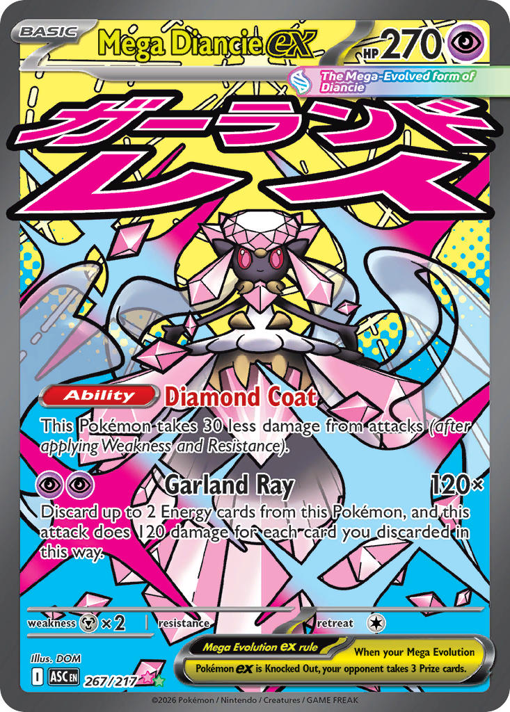 Mega Diancie ex - 267/217 (ASC) Mega Attack Rare