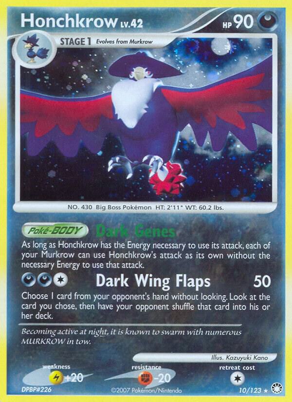 Honchkrow - 10/123  (MT) Rare - Near Mint Holofoil