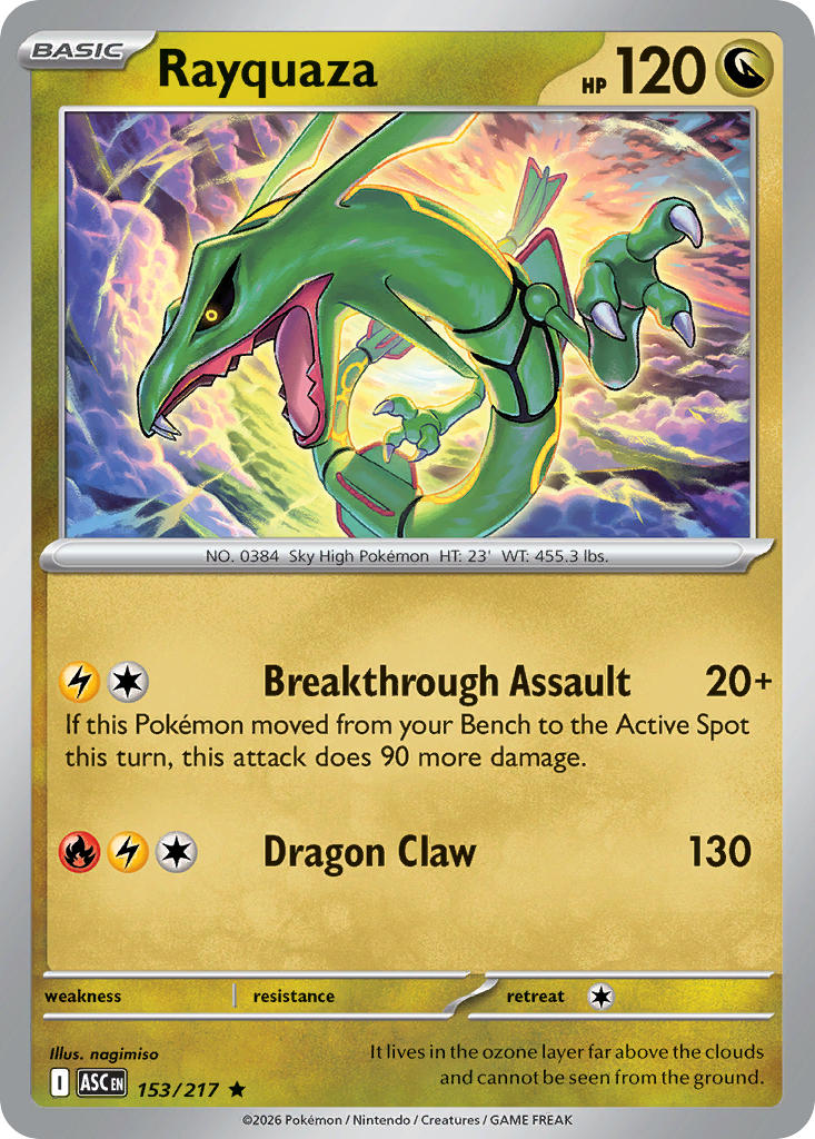 Rayquaza - 153/217 (ASC) Rare