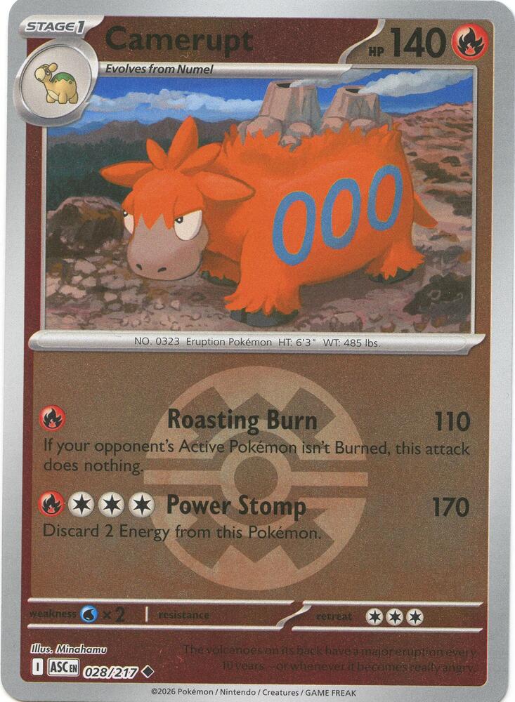 Camerupt (Quick Ball) - 028/217 (ASC) Uncommon