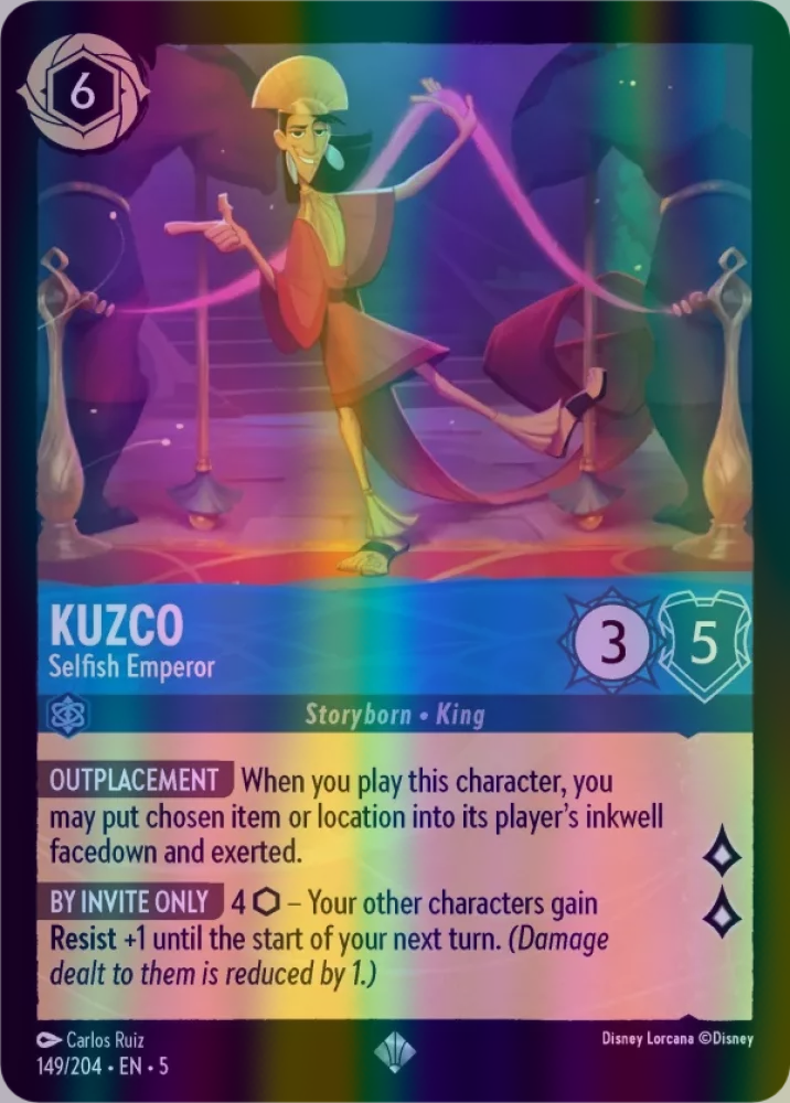 Kuzco - Selfish Emperor (Shimmering Skies 149/204) Super Rare - Near Mint Cold Foil