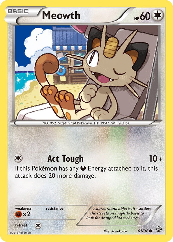 Meowth - 061/098 (AOR) Common - Near Mint