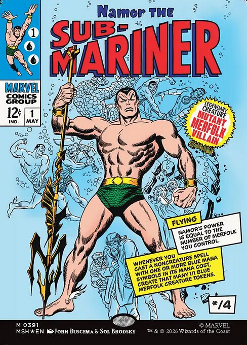 Namor The Sub-Mariner [ #0391 Borderless Classic Comic ] (MSH-M)