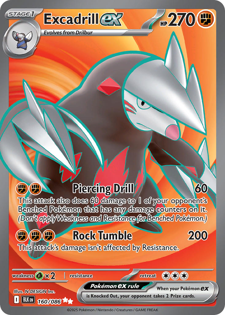 Excadrill ex - 160/086 (BLK) Secret Rare