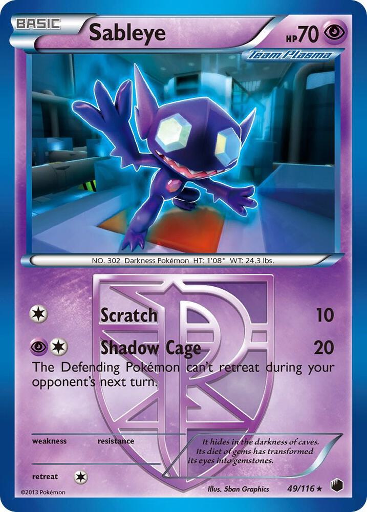 Sableye - 49/116 (PLF) - Light Play Reverse  Holofoil