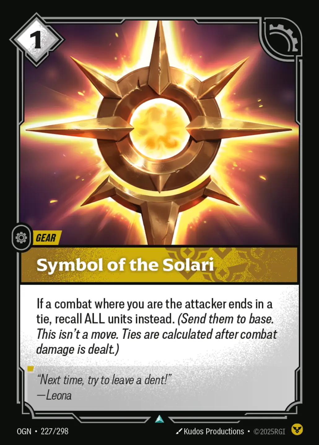 Symbol of the Solari - 227/298 (OGN) Uncommon