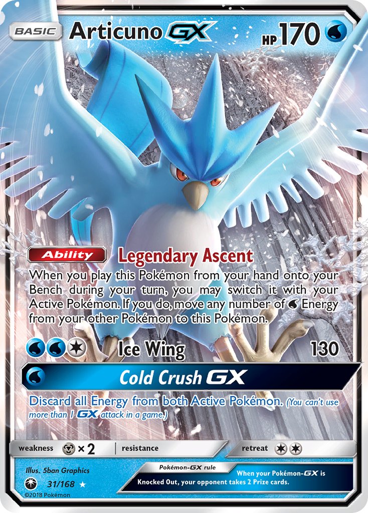 Articuno GX - 031/168 (CES) Ultra Rare - Damaged Holofoil