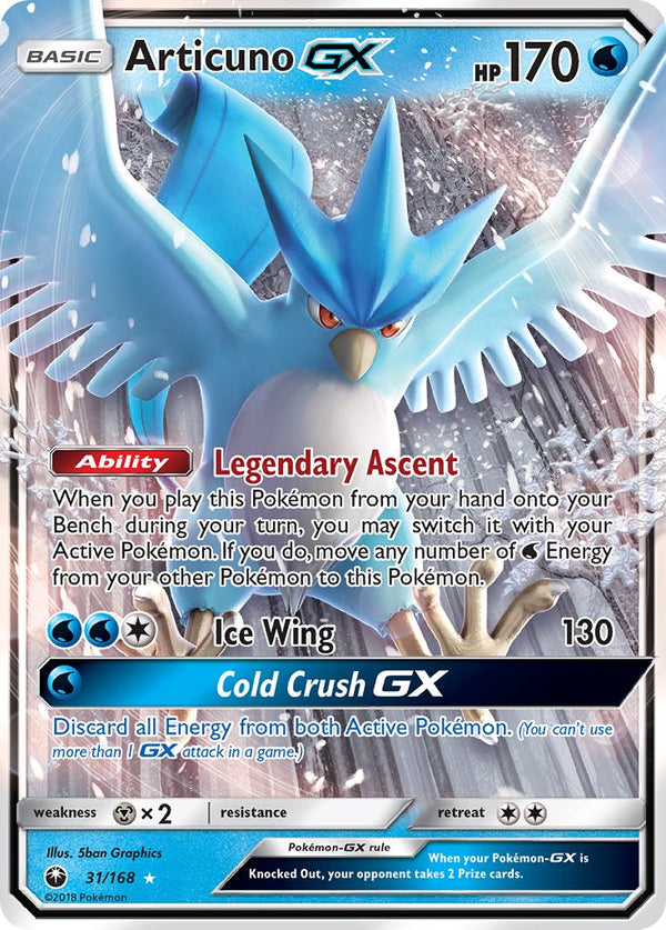 Articuno GX - 031/168 (CES) Ultra Rare - Near Mint Holofoil