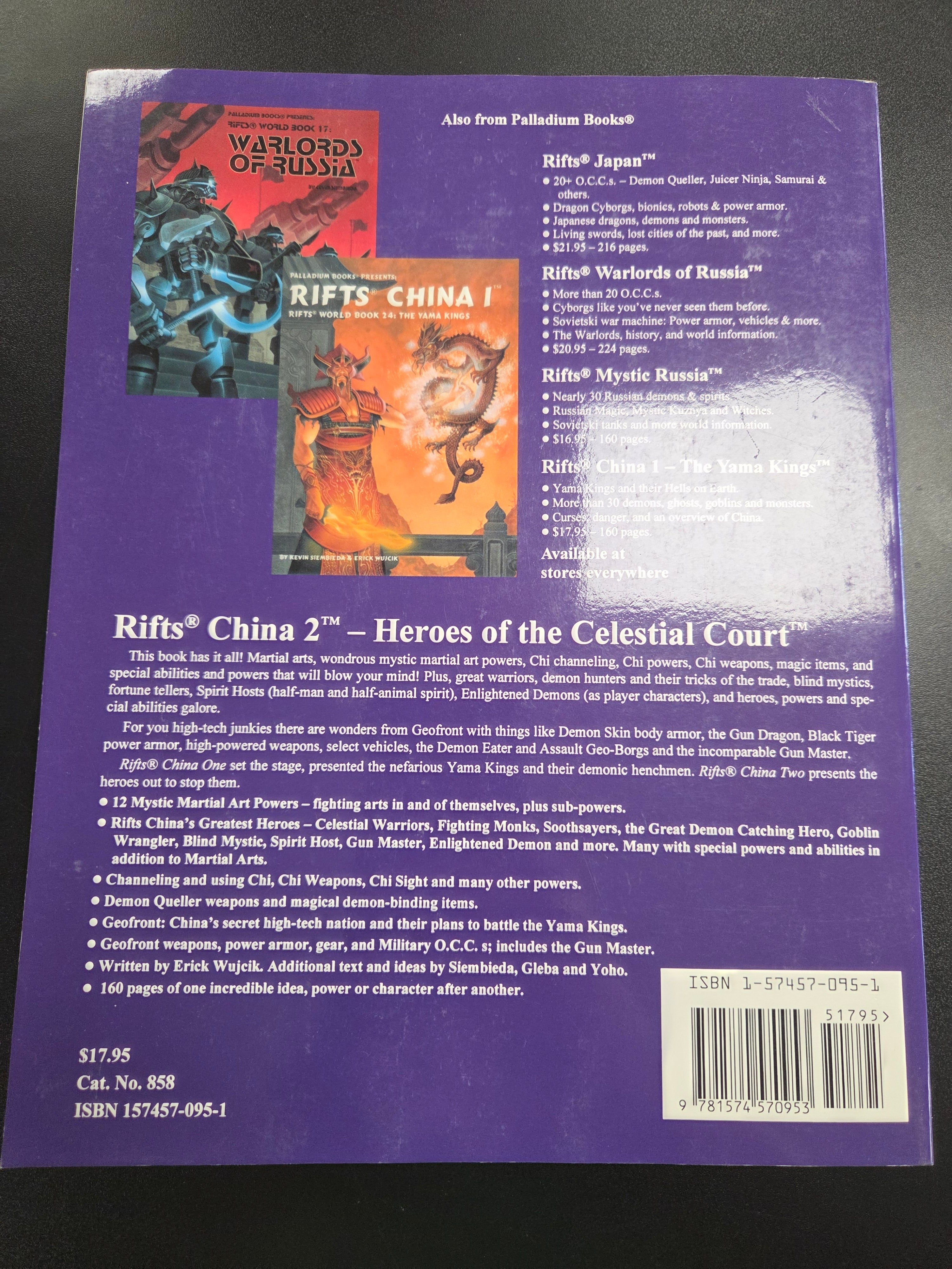 RIFTS World Book 25: China 2 - Heroes (USED)