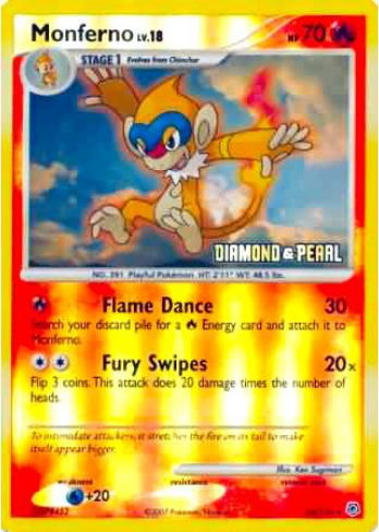 Monferno - 56/130 (BKP) Uncommon - Heavy Play