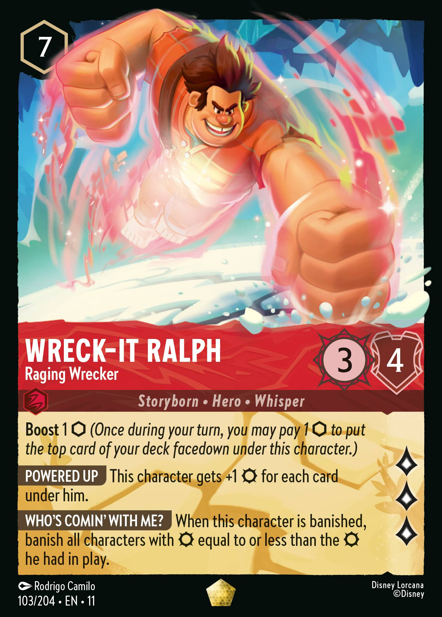 Wreck-It Ralph - Raging Wrecker (103/204 - Winterspell)  Legendary
