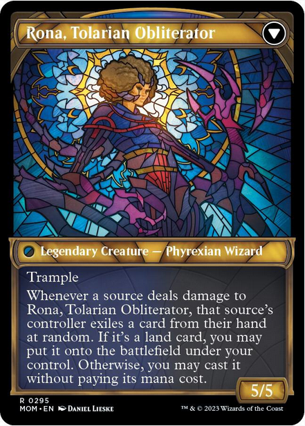 Rona, Herald of Invasion // Rona, Tolarian Obliterator [#0295 Showcase] (MOM-R-FOIL)