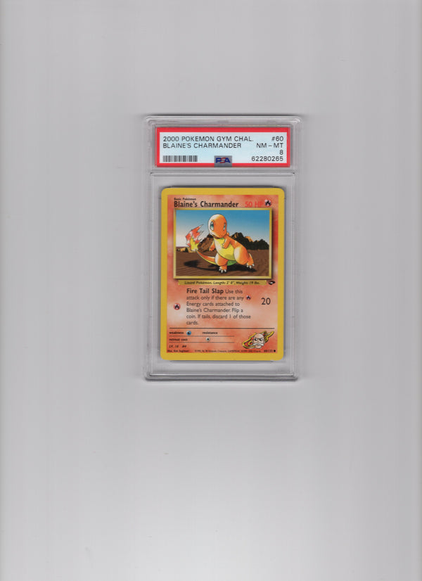 Blaine's Charmander - 060/132 (G2) Common - Unlimited Near Mint (Graded - PSA 8)