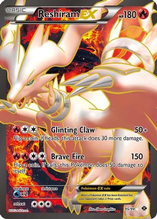 Reshiram EX (95/99) Damaged