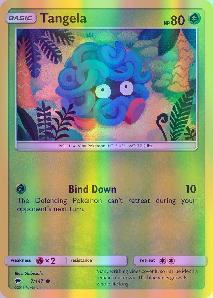 Tangela - 007/147 (SM:BUS) Common - Near Mint Reverse Holofoil