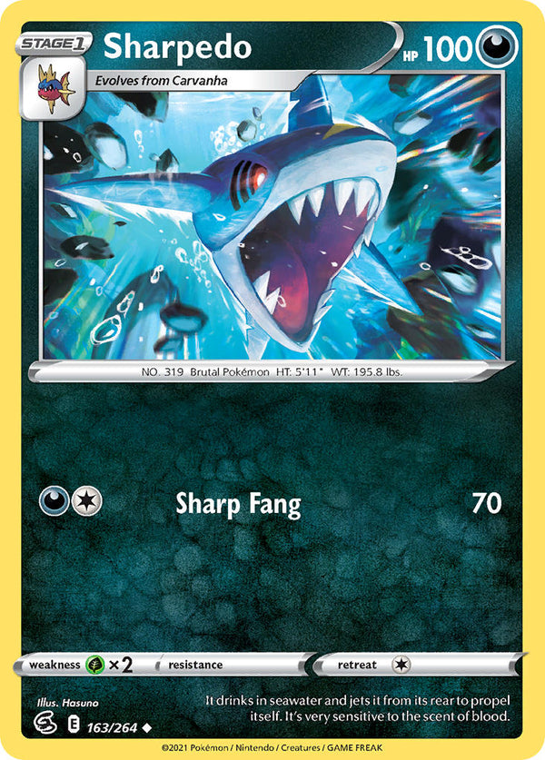 Sharpedo - 163/264 (SWSH08) Uncommon - Near Mint