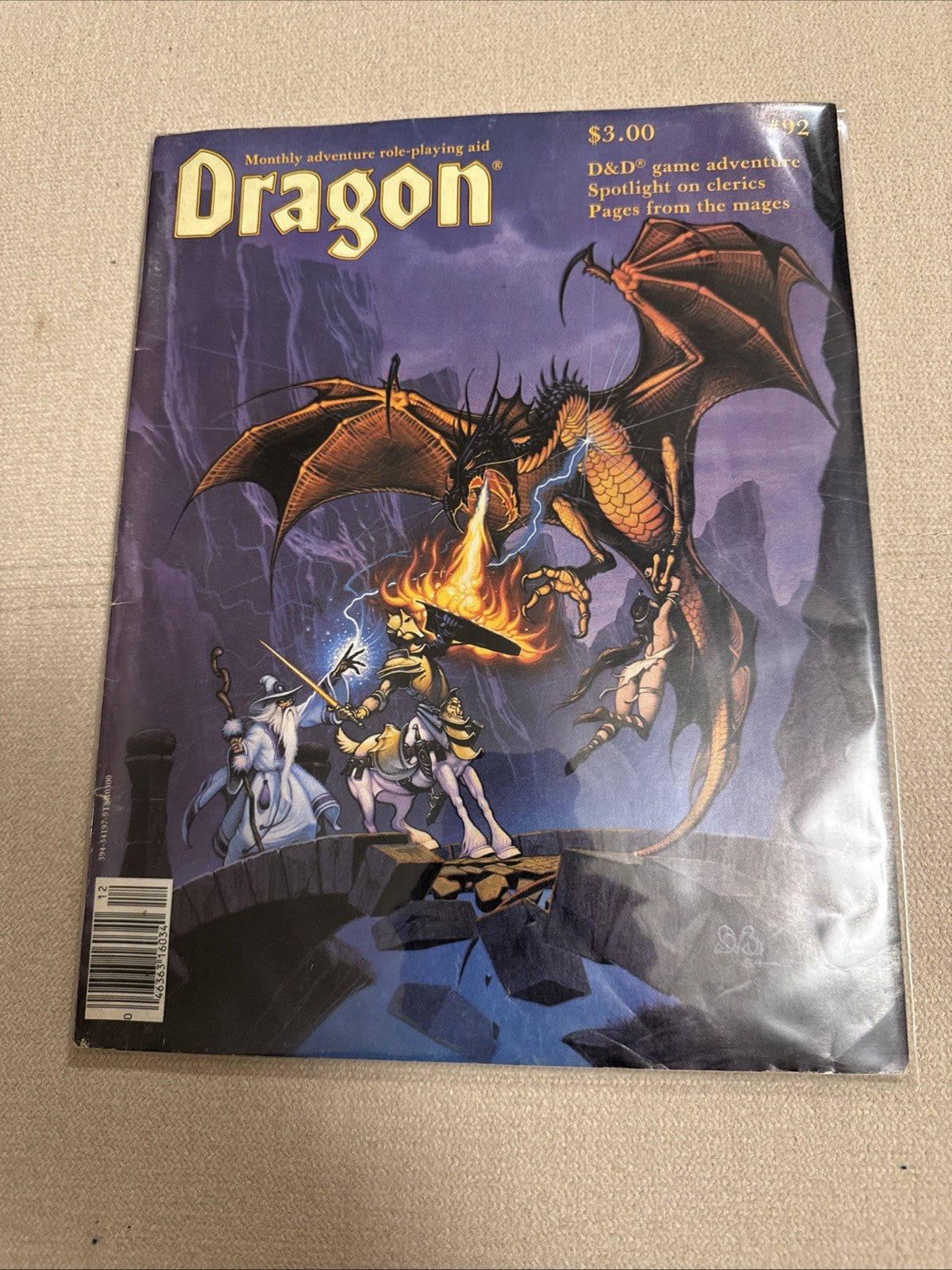 Dragon Magazine #92 (USED) "Sword of Justice" D&D adventure. "Pages from the Mages III" article.