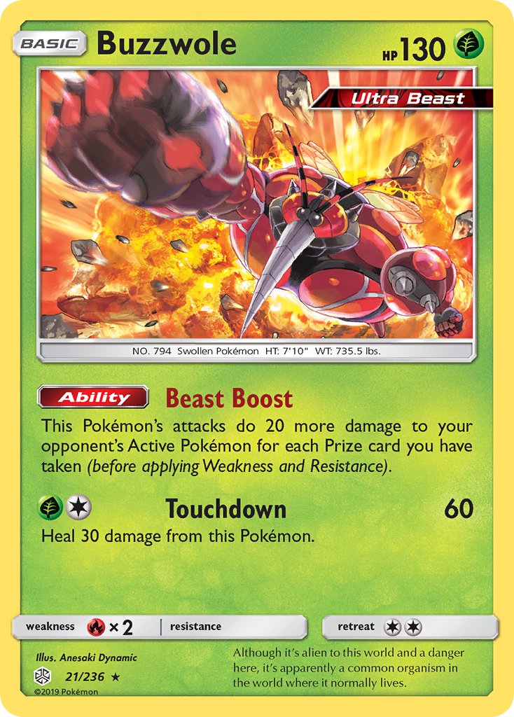 Buzzwole - 021/236 (CEC) Holo Rare - Near Mint Holofoil