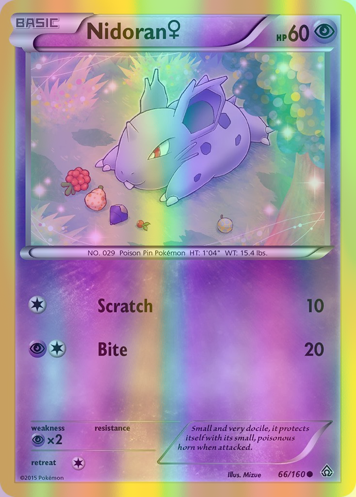 Nidoran (F) - 066/160 (PRC) Common - Near Mint Reverse Holofoil